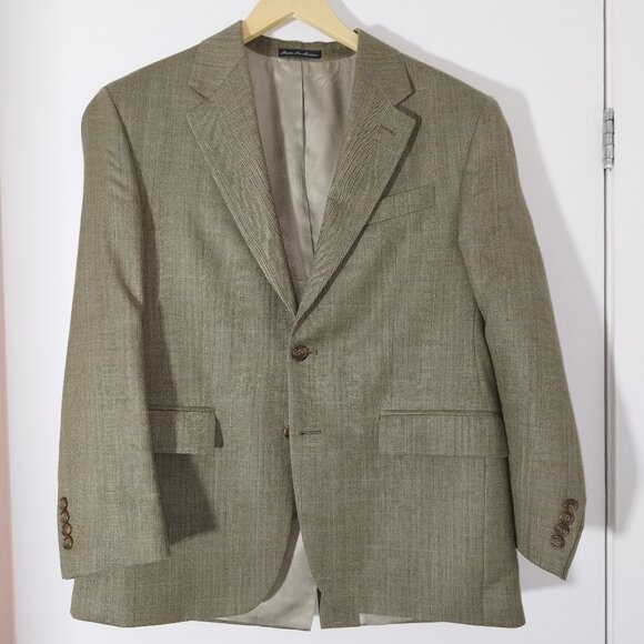 Ralph Lauren Men’s Blazer 42R Green Herringbone Sport Coat Jacket 2-Button - Picture 1 of 9